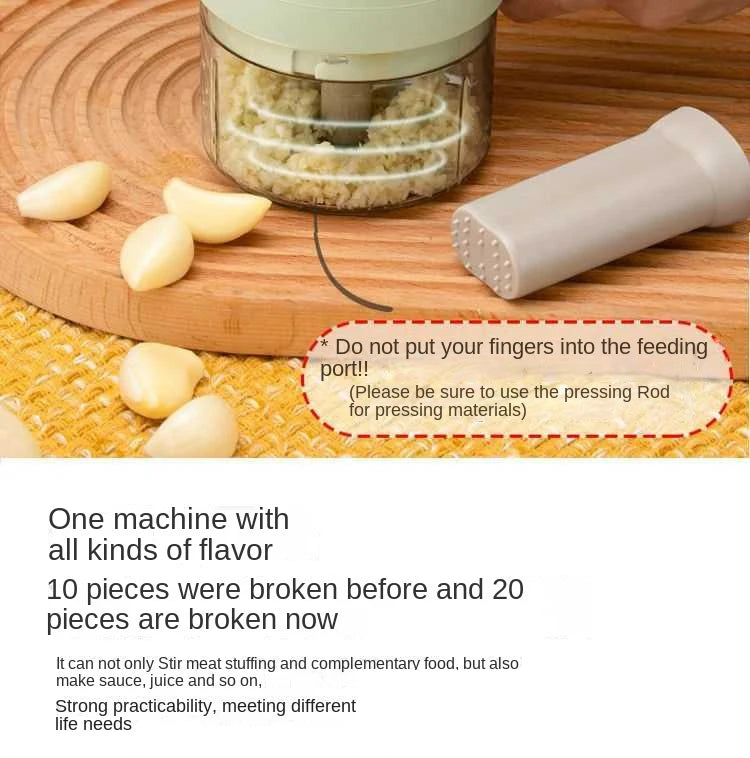4in1 Handheld Electric Vegetable Cutter Set Wireless