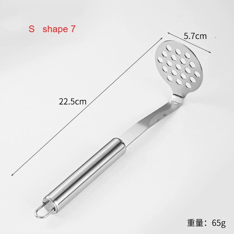 Stainless Steel Potato Masher Home Vegetable Press Mesh