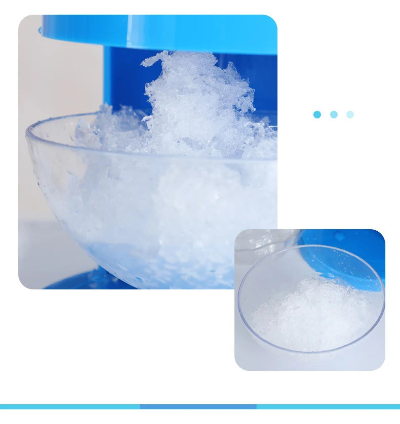 Hand Crank Ice Shaver Machine - Snow Cone Crusher & Slushy