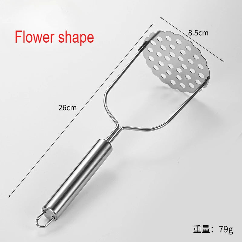 Stainless Steel Potato Masher Home Vegetable Press Mesh