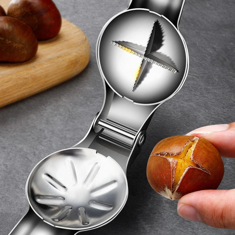 Chestnut and Walnut Cracker Stainless Steel Nut Cracker