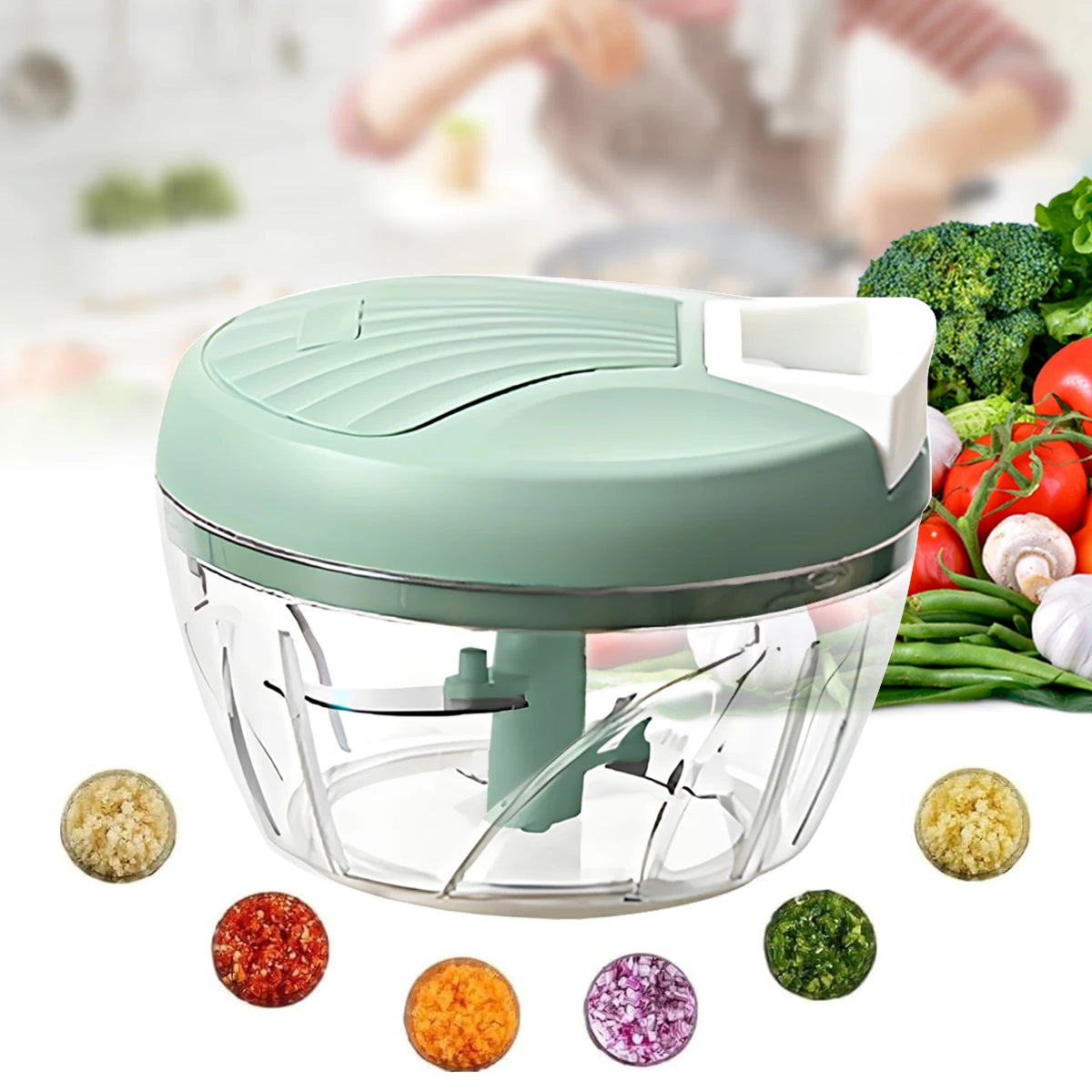 1Pcs 600ml/1000ml Manual Garlic Chopper Food Vegetable Chopper