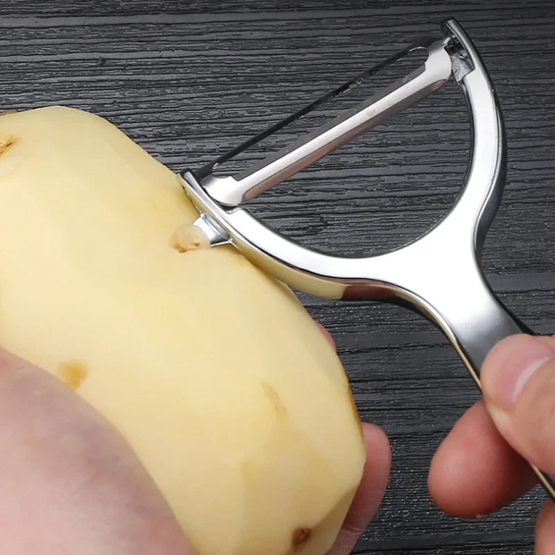 Serrated Blade/Flat Blade Zinc Alloy Paring Knife Peeler
