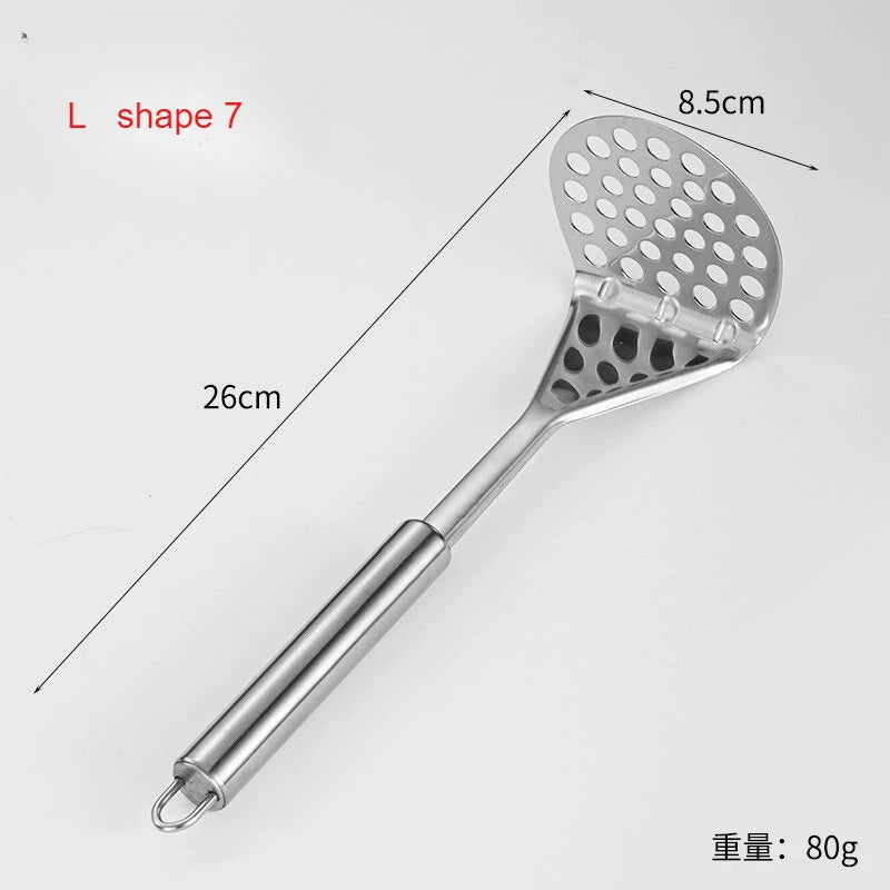 Stainless Steel Potato Masher Home Vegetable Press Mesh