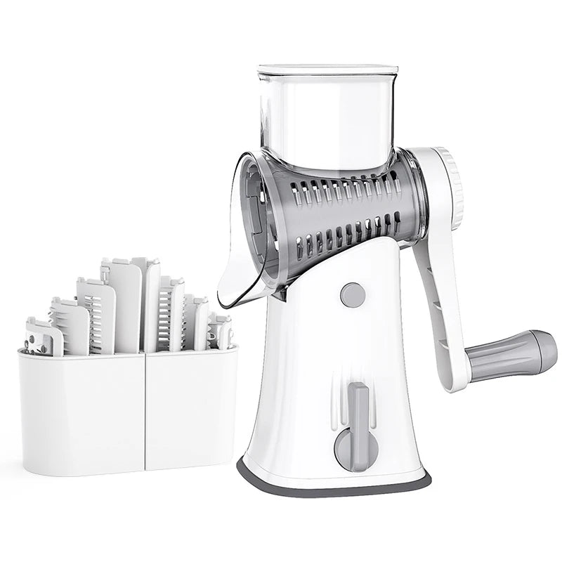 5 in 1 Rotary Cheese Grater Shredder Kitchen Mandoline Chopper