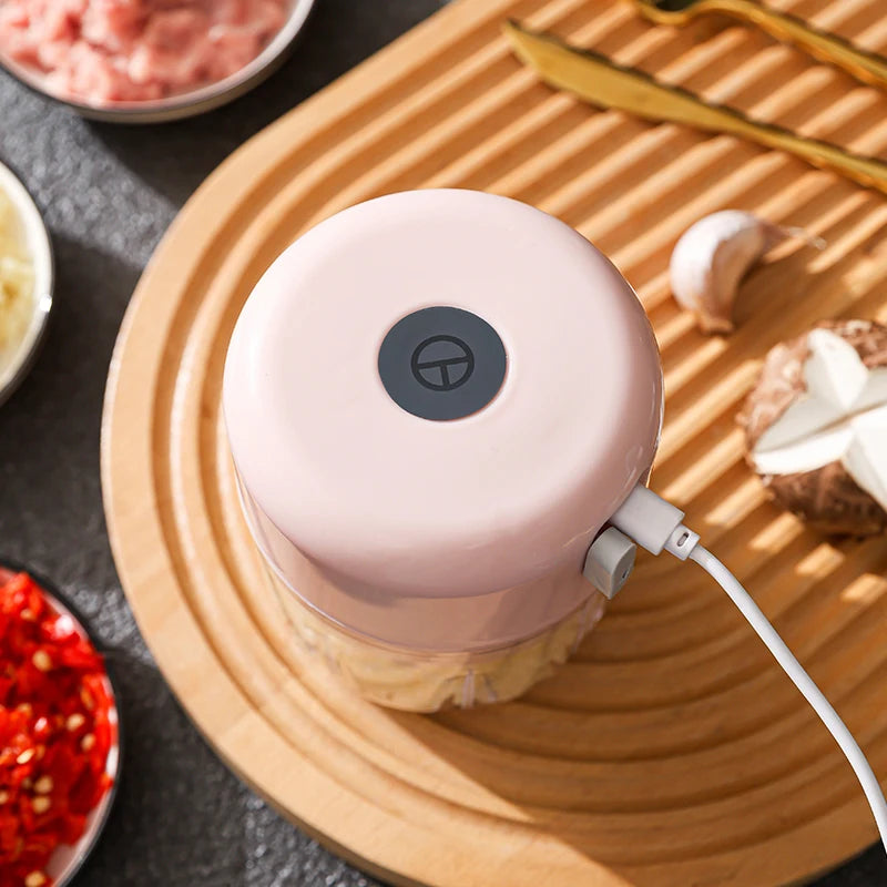 Electric Kitchen Food Chopper Mini Garlic Masher crusher