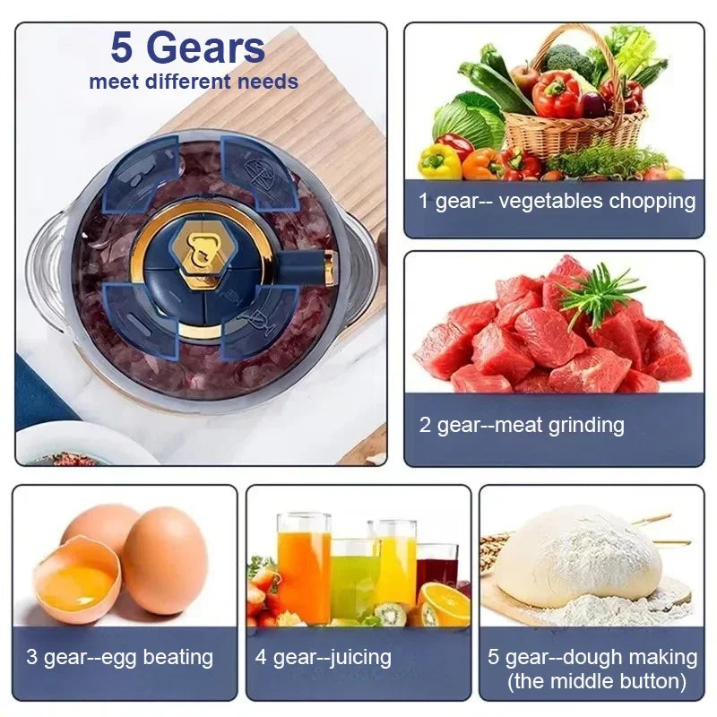 Electric Meat Grinder 5L Stainless Steel Meat Mincer