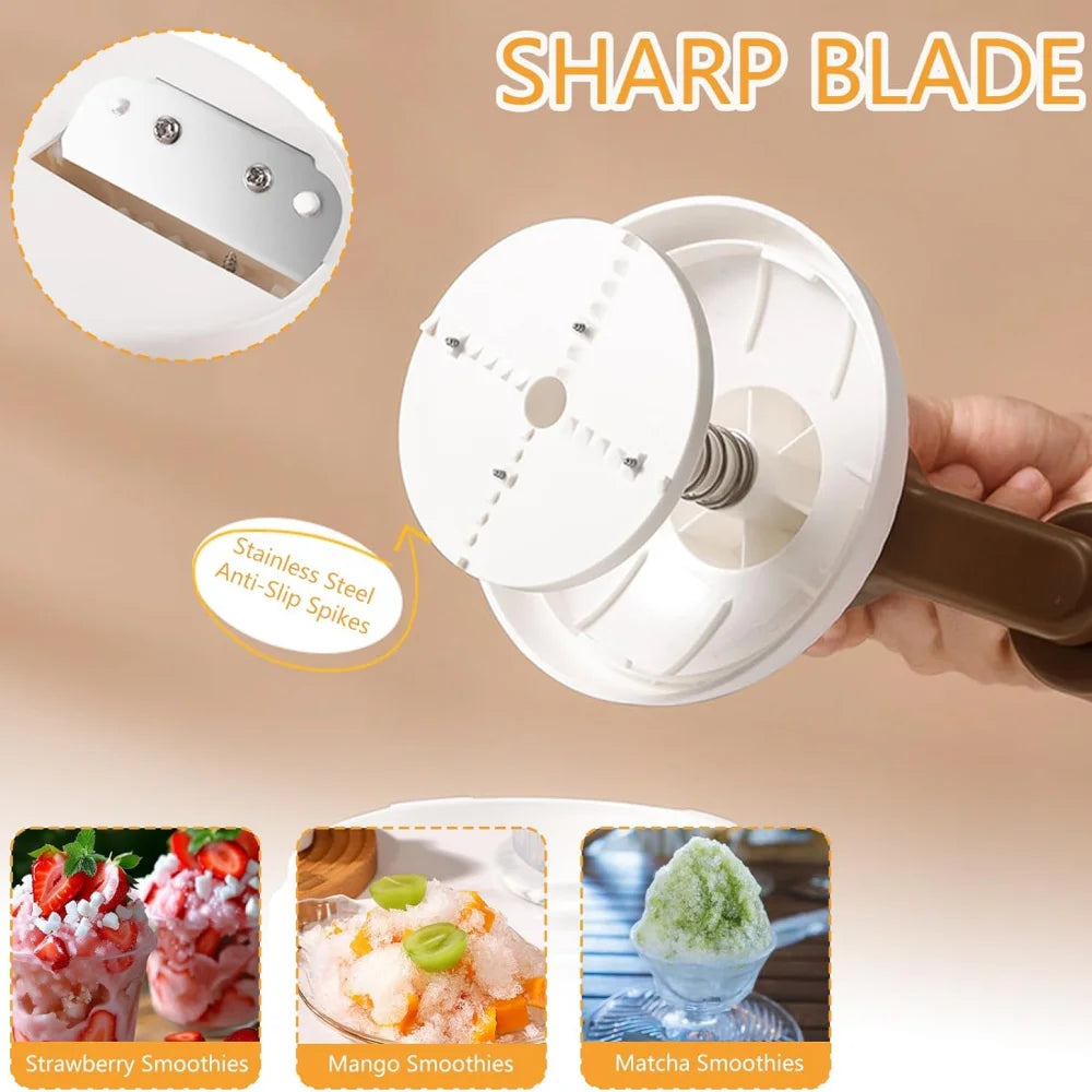 Shaved Ice Machine Snow Cone Machine Manual Portable Crusher