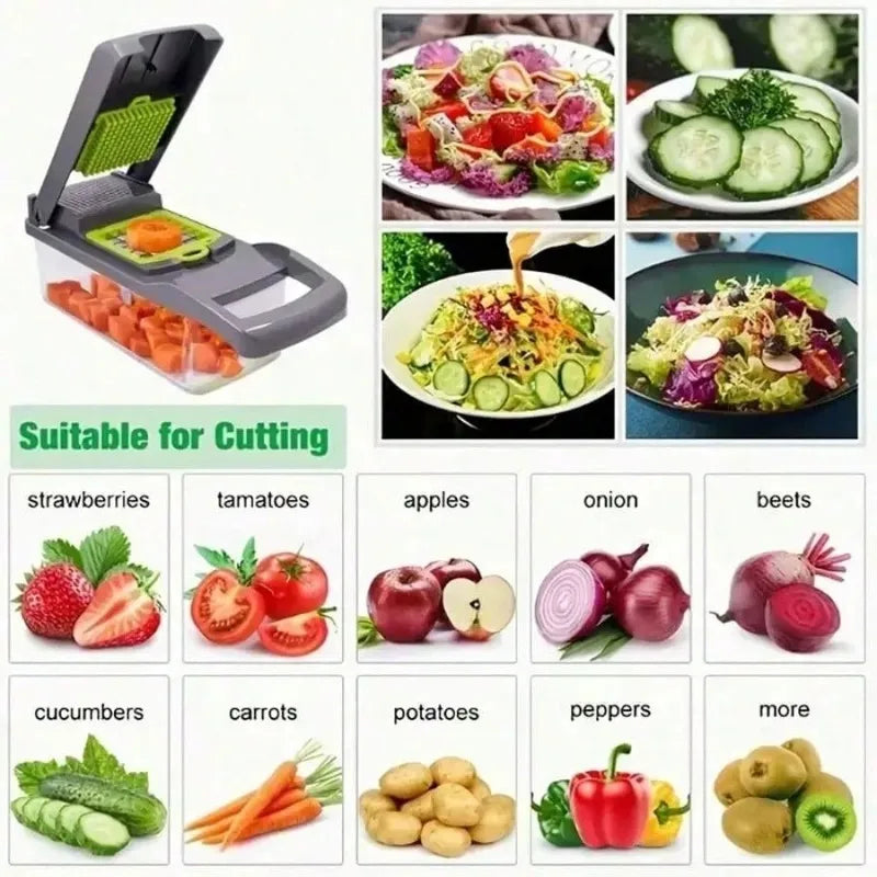 16-in-1 Multi-functional Vegetable Cutter Cross-border Kitchen Slicer