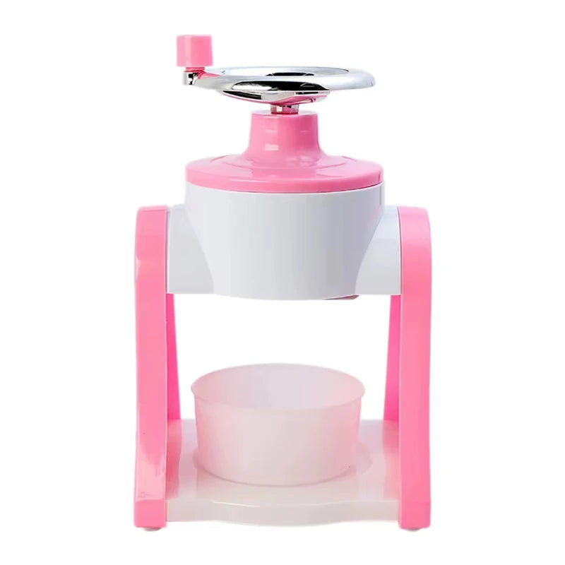 Hand Crank Ice Shaver Machine - Snow Cone Crusher & Slushy