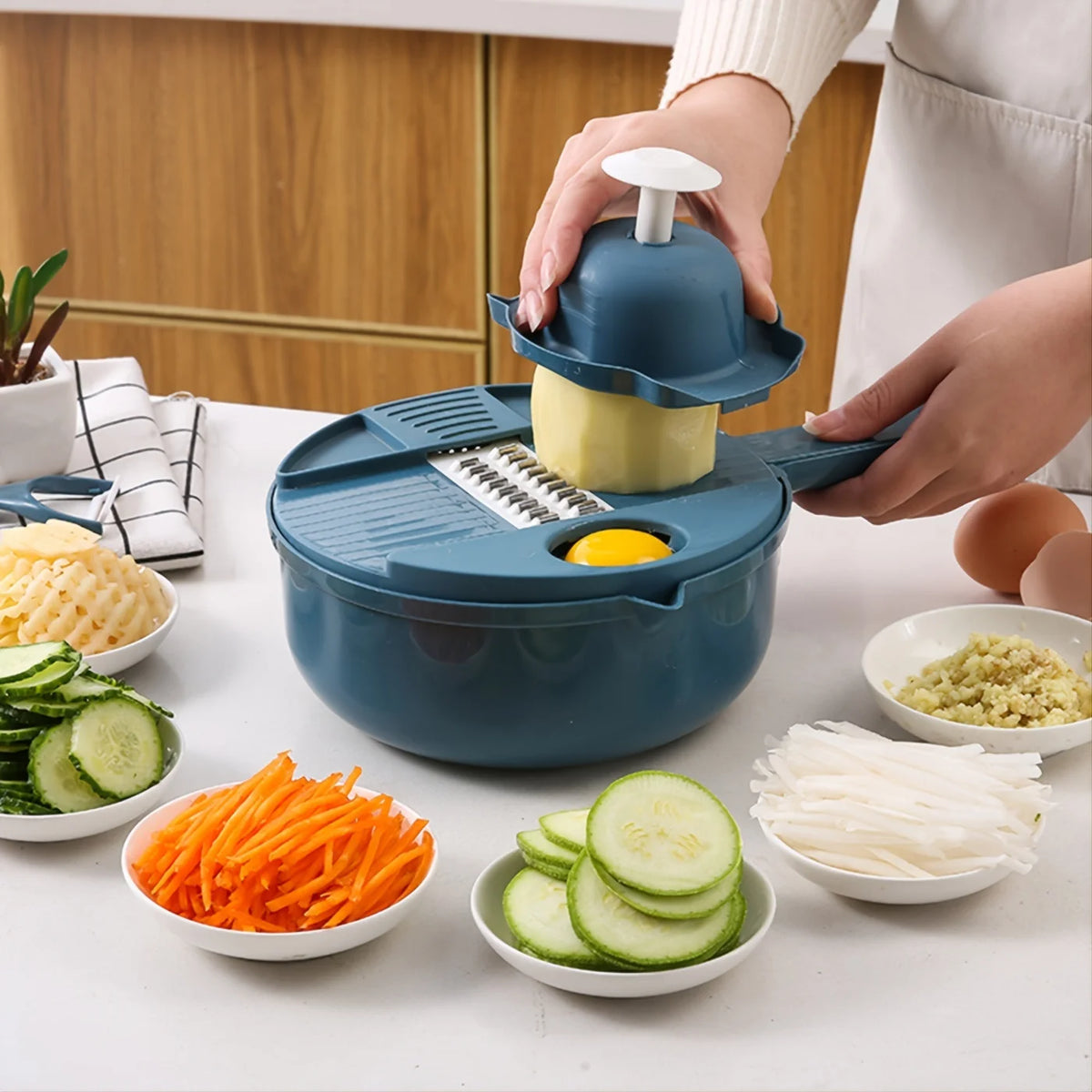 9-in-1 multifunctional vegetable chopper kitchen tool