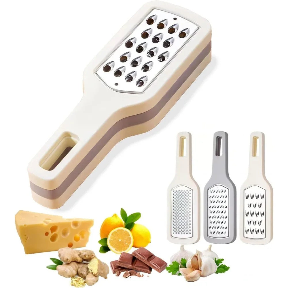 3 In 1 Cheese Grater Portable Handheld Stainless Steel Vegetable Grater