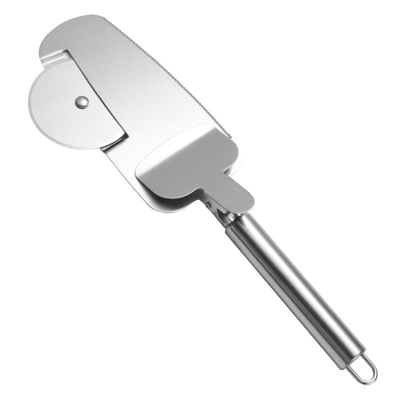 3-in-1 Pizza Cutter With Hanging Holes Labor-Saving Rolling Cutter