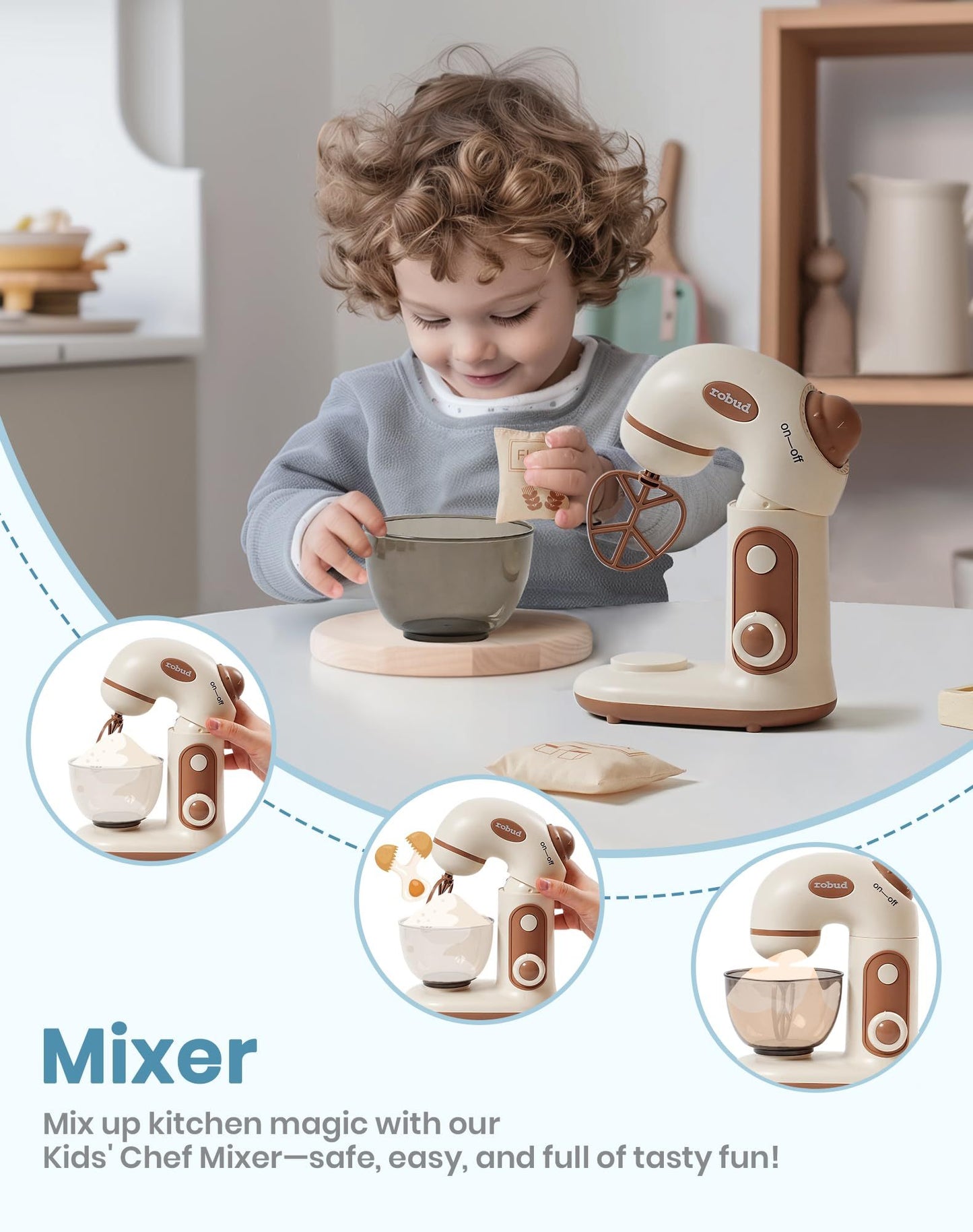 ROBOTIME Wooden Pretend Play Kitchen Juicer