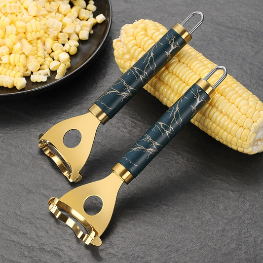 Household Kitchen Bold Handle Stainless Steel Corn Planer With Hook