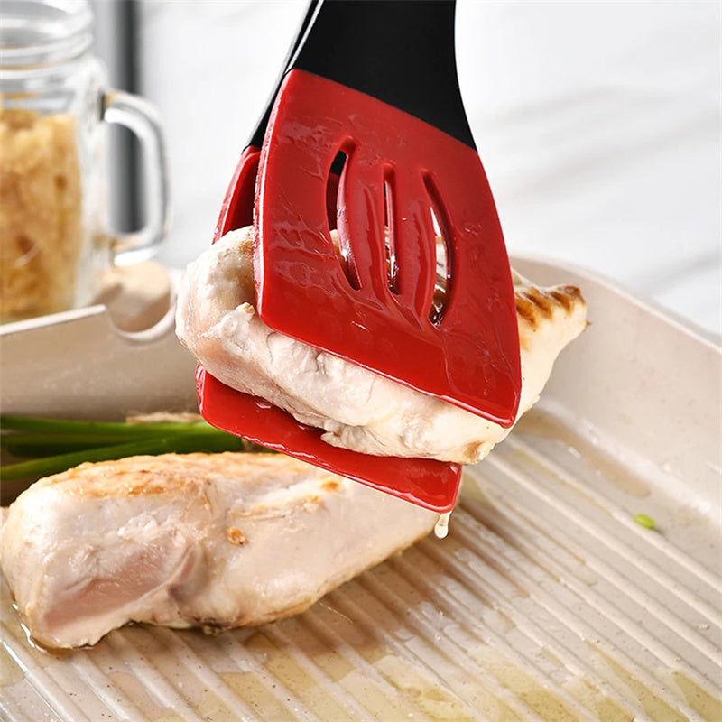 3 In 1 Frying Spatula Clip Silicone Food Clip Frying Steak