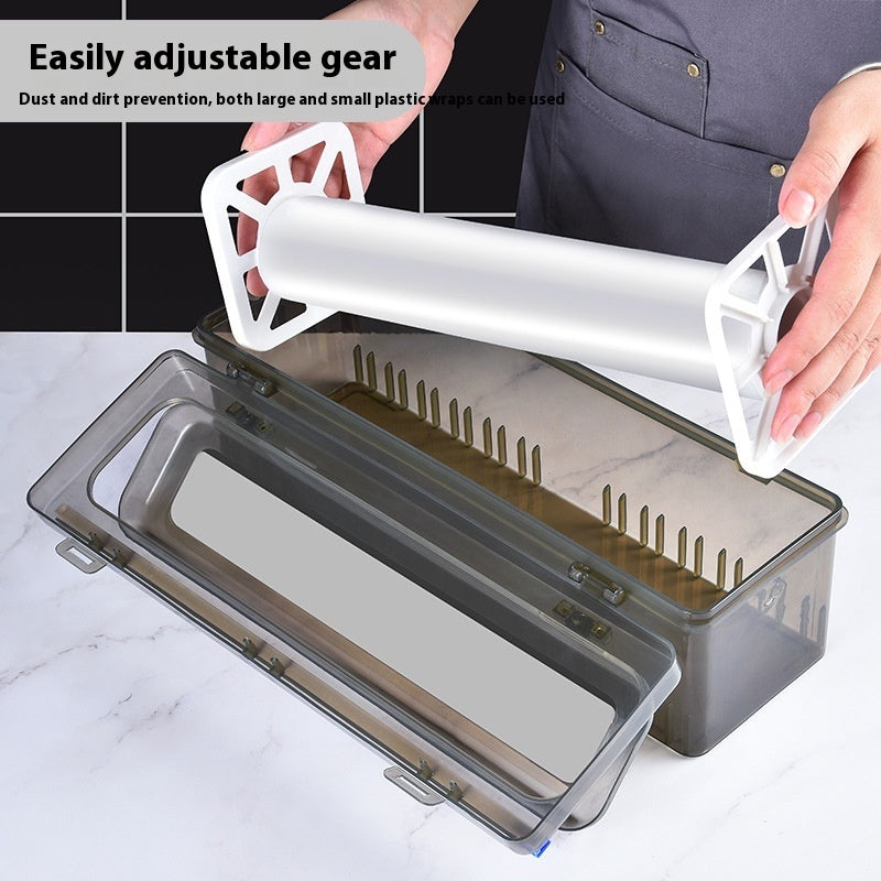 Kitchen Household Large Roll Plastic Wrap Cutter