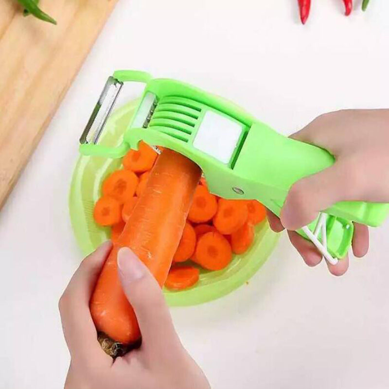 Kitchen Gadgets Vegetable Salad Fruit Slicer Cucumber Ham Banana Splitter Peeler