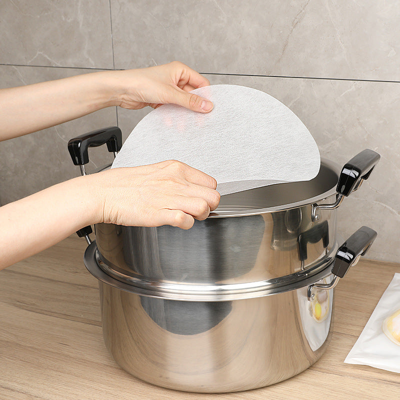 Disposable Steamed Cloth Steamer Round Steamed Bun Paper Pad