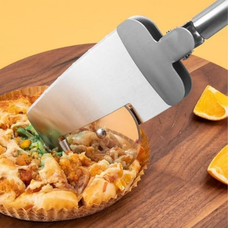 3-in-1 Pizza Cutter With Hanging Holes Labor-Saving Rolling Cutter