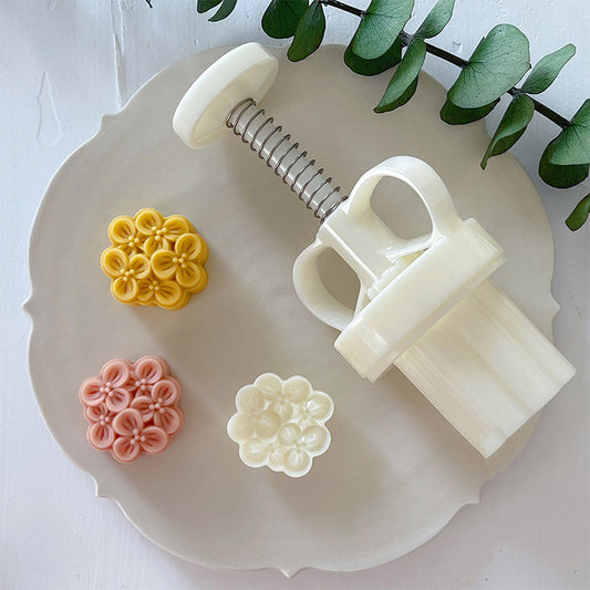 Mini Mid-Autumn Festival Flower Mooncake Hand Press Mould