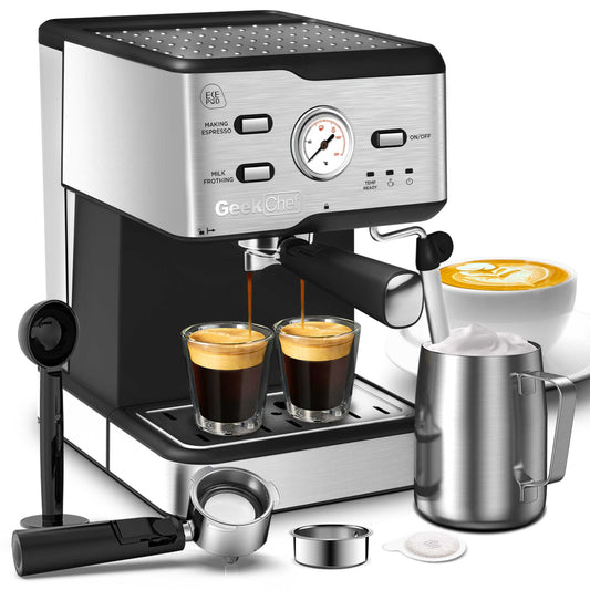 Espresso Machine 20 Bar Pressure Cappuccino Latte Maker Coffee