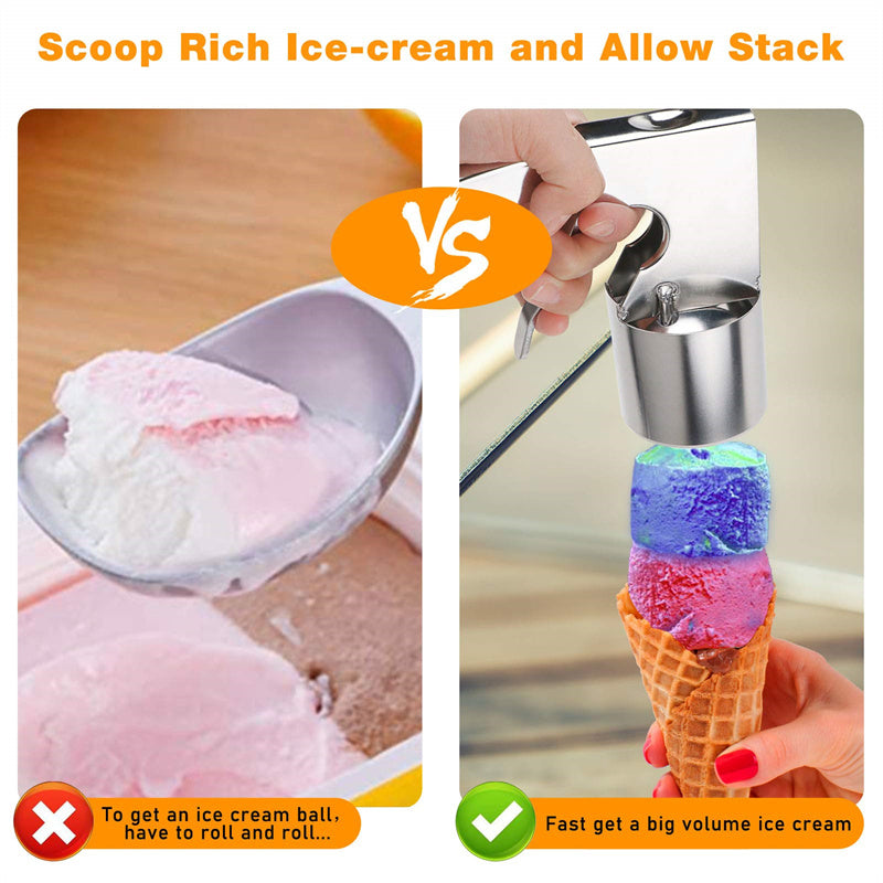 Big Ice Cream Scoop With Spring-powered Trigger Big Volume Scoop
