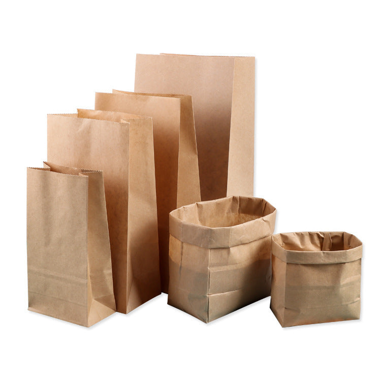 Kraft Paper Square Base Bread Baking Pastry Takeout Bag