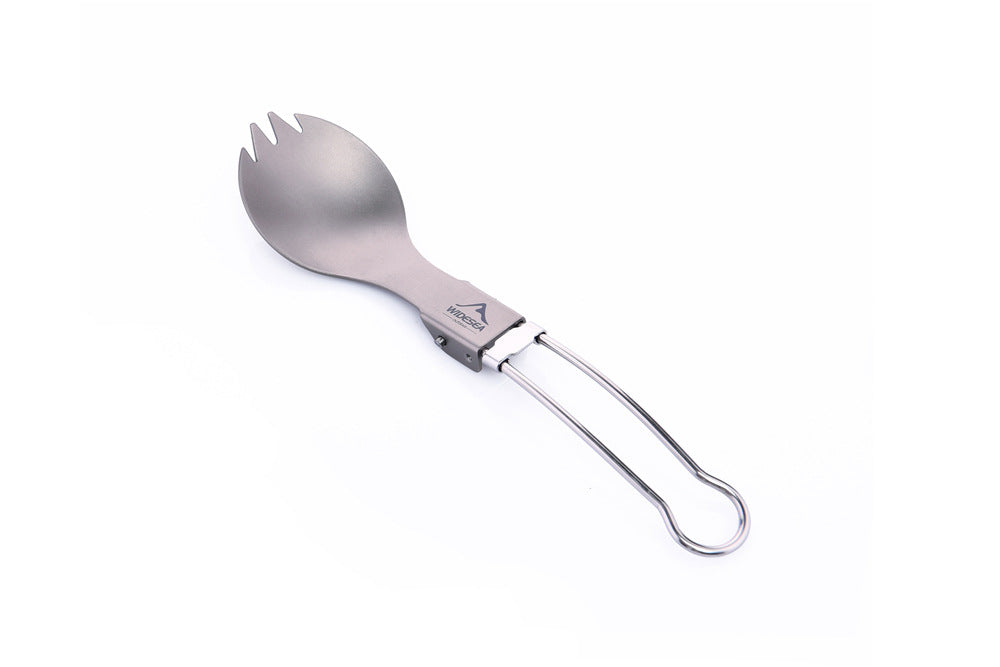Pure Titanium Foldable Fork And Spoon Two In One
