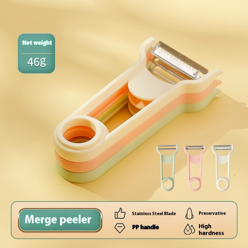 3 In 1 Cheese Grater Portable Handheld Stainless Steel Vegetable Grater