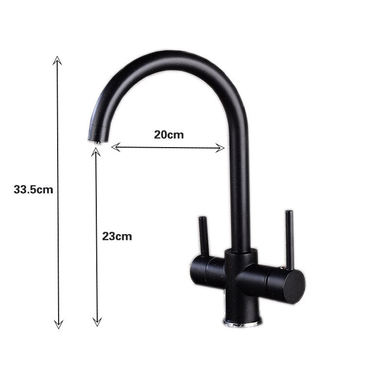 Kitchen Faucet Water with Dot Brass Purifier