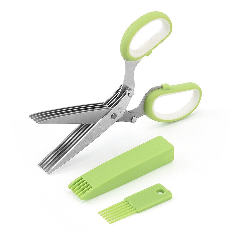 5 Layers Kitchen Scissors Stainless Steel Minced