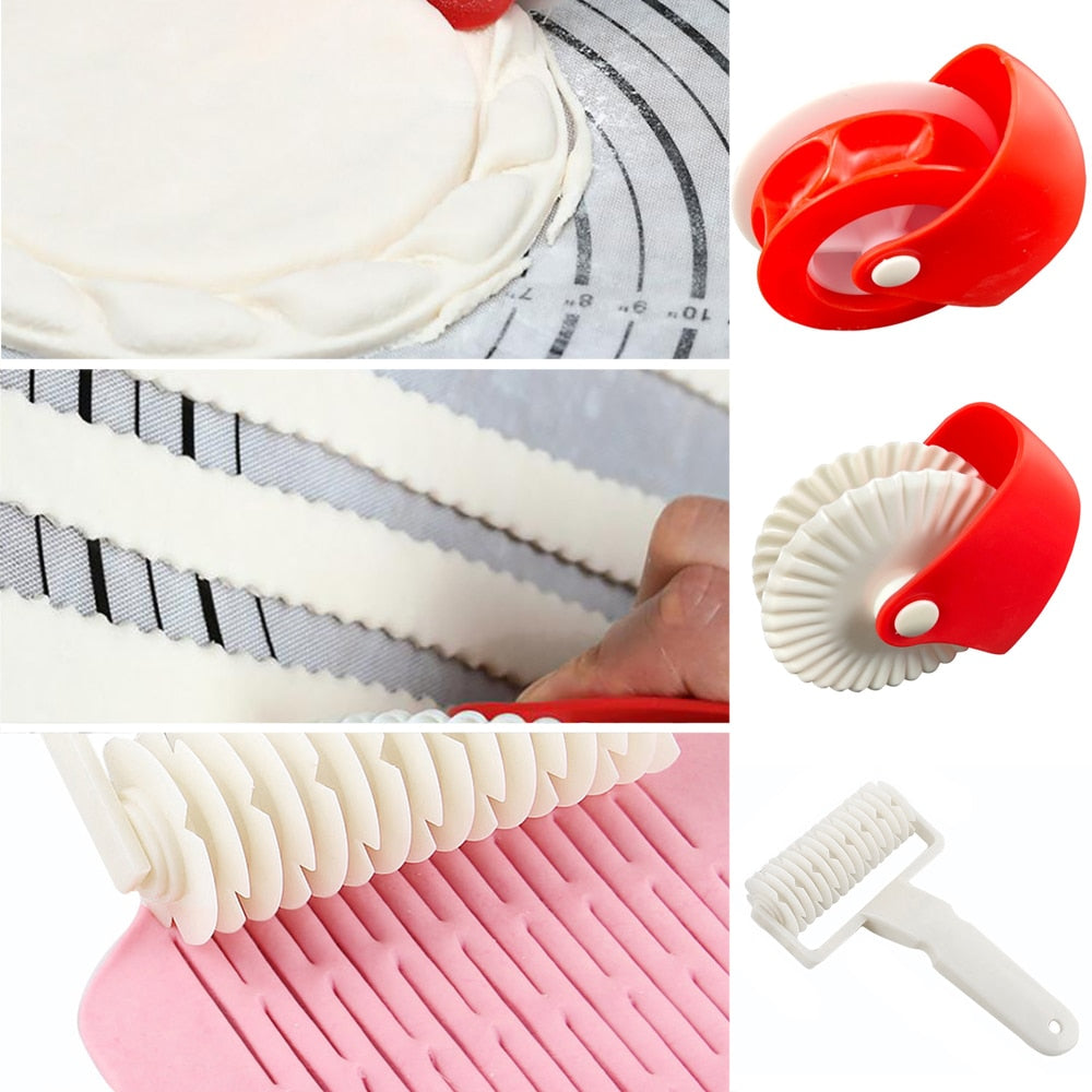 Plastic Dough Lattice Roller Cutter