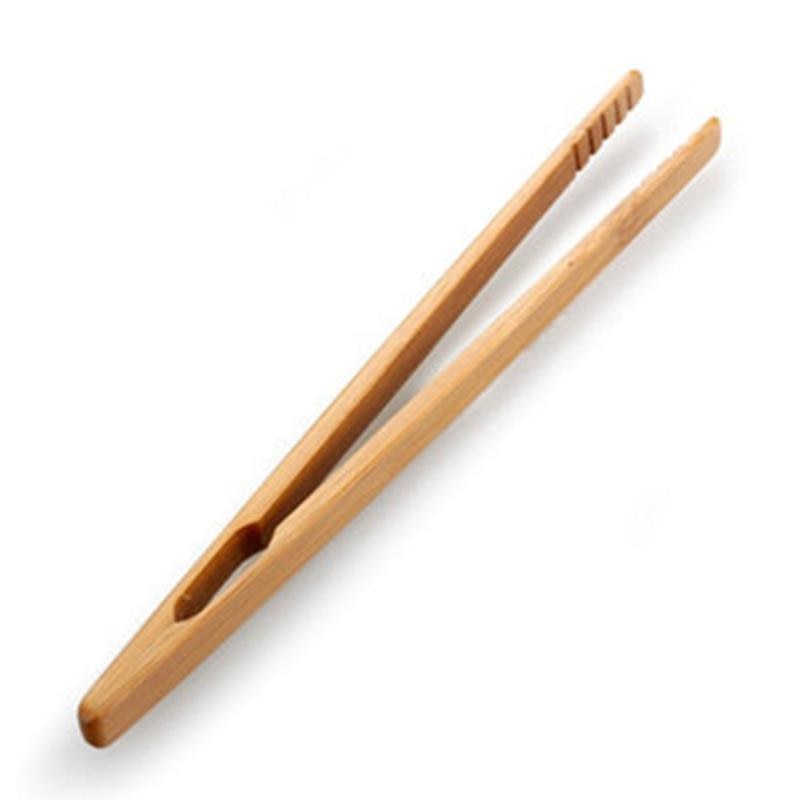 Wood Food Tongs Long Handle Non-Slip