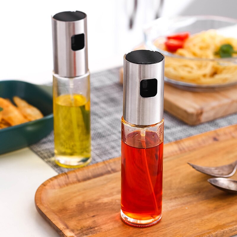 Kitchen Baking Oil Spray Vinegar Bottle Stainless Steel