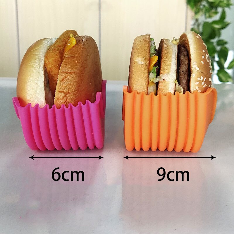 Burger Holders Reusable Anti-dirty Hands Silica Gel