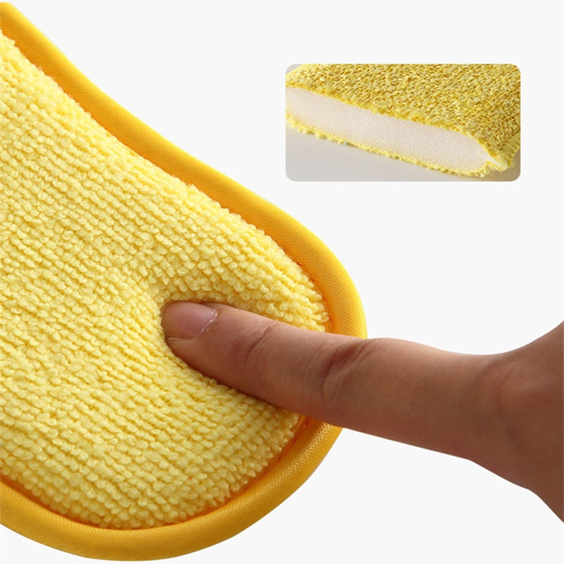 Scrub Sponges for Dishes Non-Scratch Microfiber