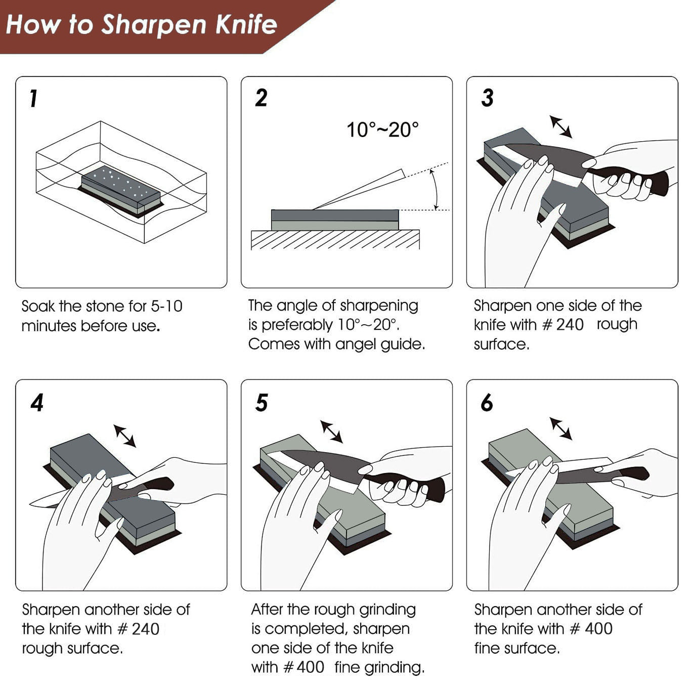 Rehoo Double-sided Sharpening Stone Set