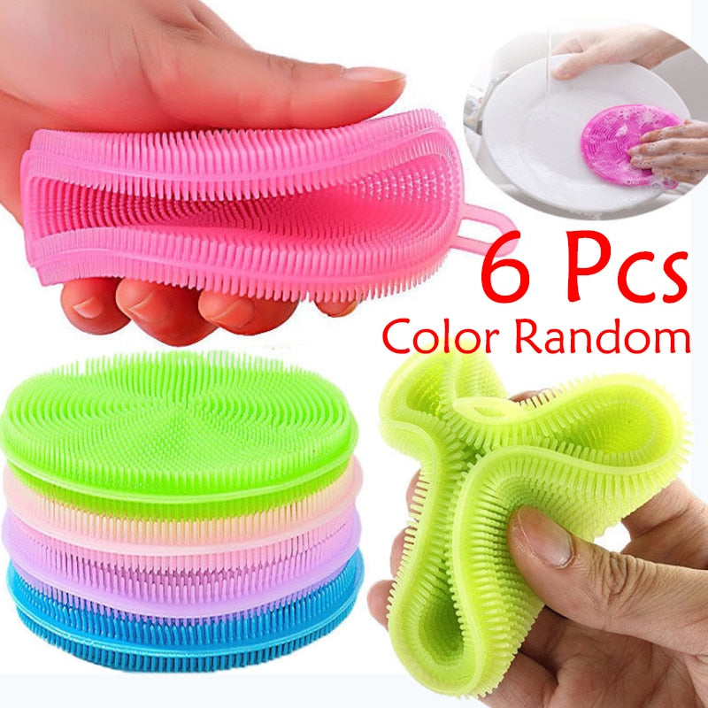 Silicone Brush Kitchen Dishwashing Soft