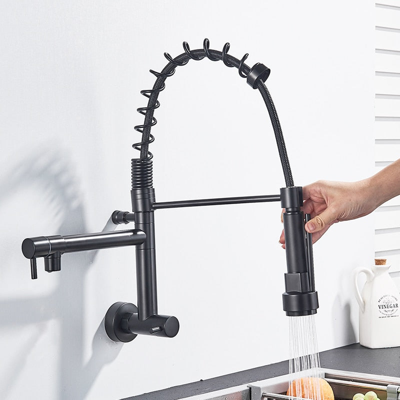 Rozin Matte Black Pull Down Kitchen Faucet