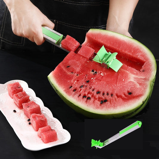 Watermelon Cubes Slicer Cutter Stainless Steel Rotate