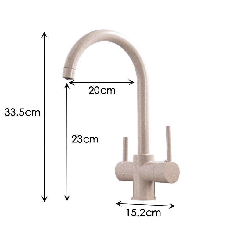 Kitchen Faucet Water with Dot Brass Purifier