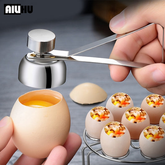 Kitchen Stainless Steel Egg Topper Cutter