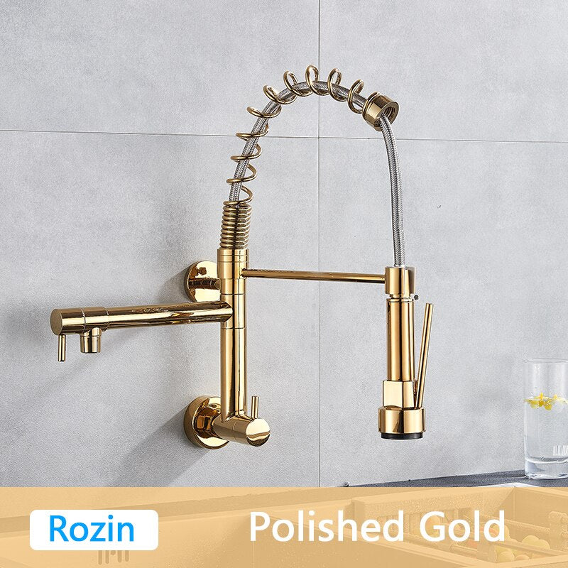 Rozin Matte Black Pull Down Kitchen Faucet