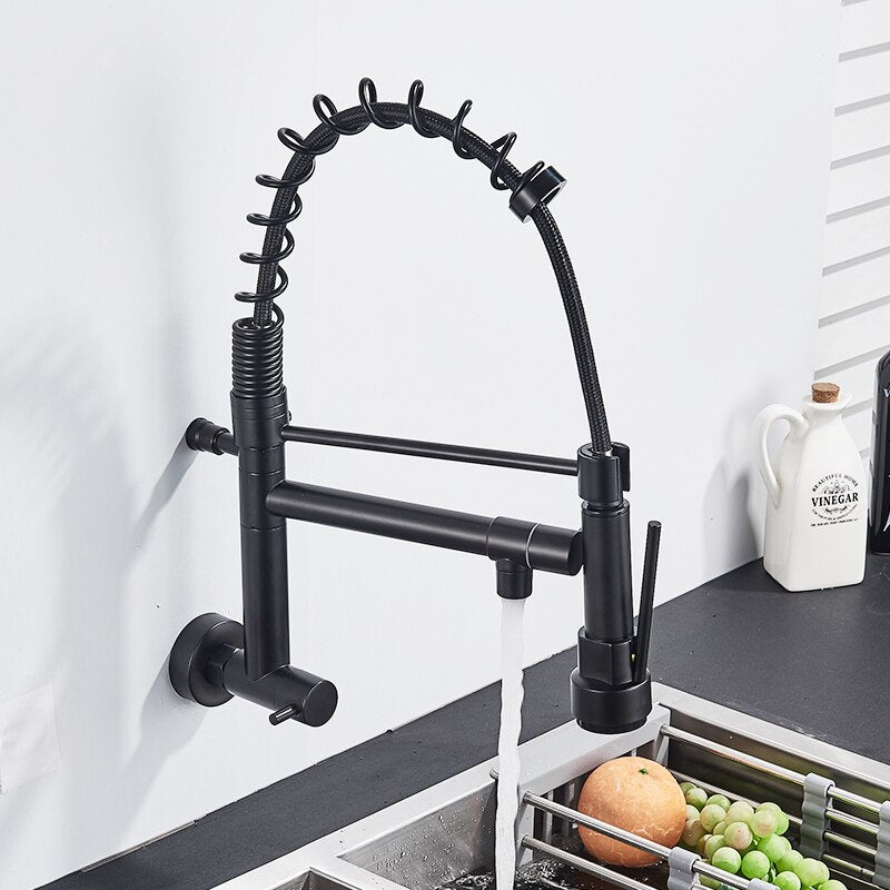 Rozin Matte Black Pull Down Kitchen Faucet