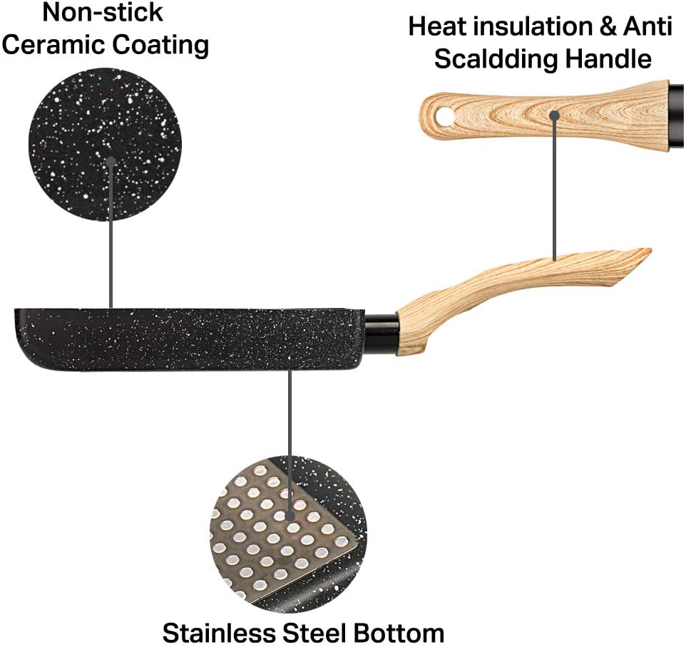 Black Non-Stick Pan Fry Egg Pan