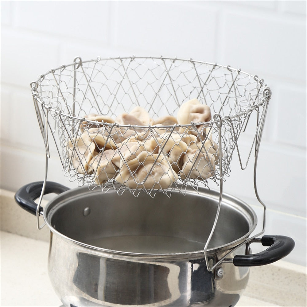 Stainless Steel Telescopic Frying Basket