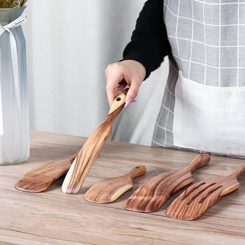 Wooden Spatula For Cooking Slotted