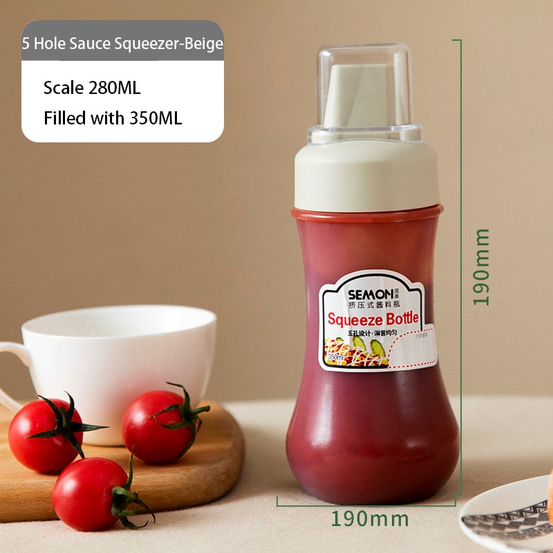 Hole Squeeze Condiment Bottles