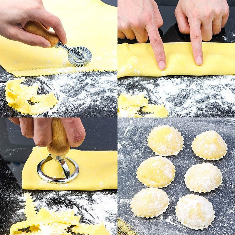 Pastry Press Mold Ravioli Cutter Dumpling Lace